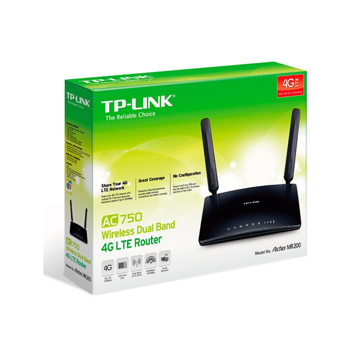 ROUTER TOTAL CLICK WIFI DOBLE BANDA 4G LTE ARCHER MR200 AC750 - 4