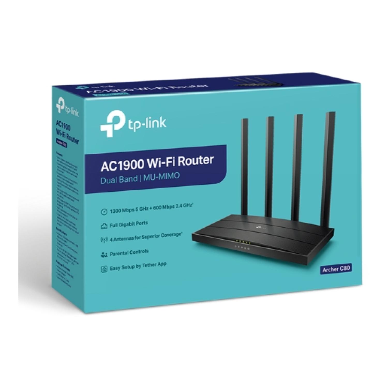 ROUTER WIFI MU-MIMO INALAMBRICO AC1900 ARCHER C80 - 4