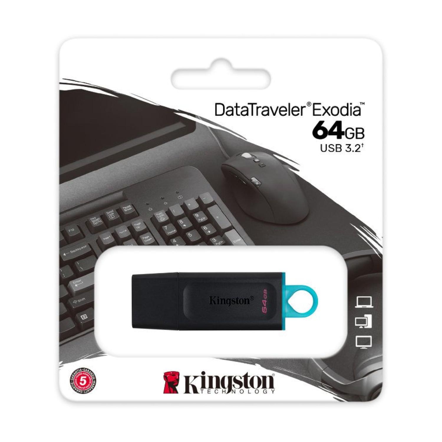 PENDRIVE KINGSTON USB 3.2 64GB DATATRAVELER EXODIA - 3