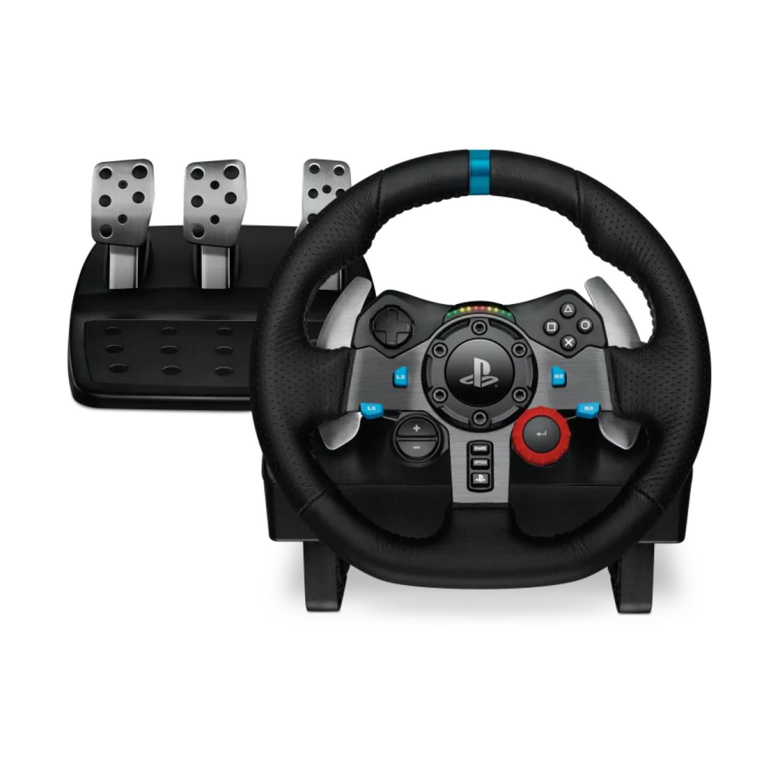 VOLANTE GAMER CON PEDALES USB PS Y PC NEGRO G929 LOGITECH - 1