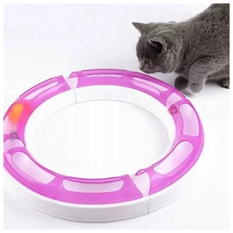 JUGUETE INTERACTIVO LABERINTO GIRATORIO PARA GATOS MASCOTAS - 2