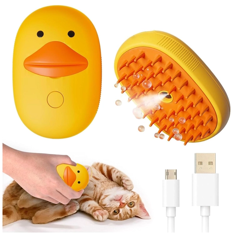 CEPILLO CON VAPOR PARA LIMPIEZA Y MASAJES PARA MASCOTAS AMAR - 1