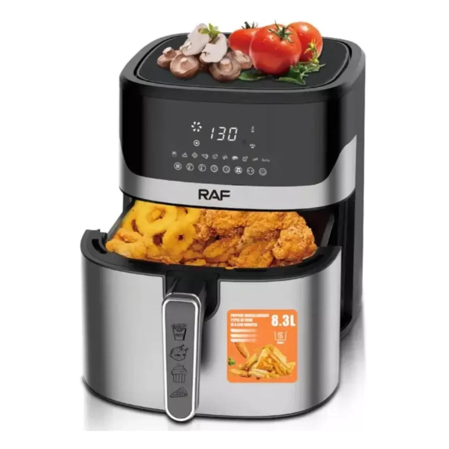 FREIDORA DE AIRE AIR FRYER 8300ML BASCULA GRAMERA R5375 RAF - 1