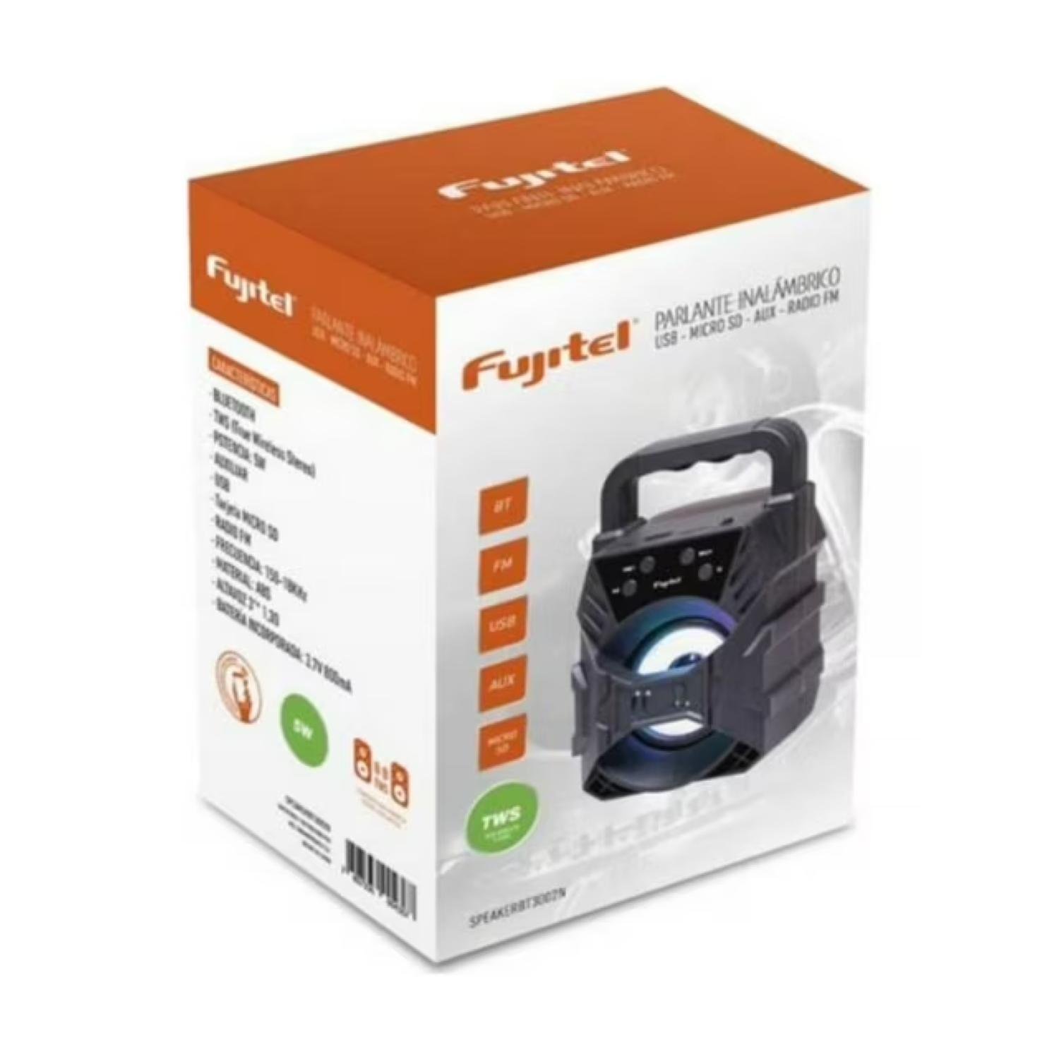 PARLANTE BLUETOOTH 5W USB RECARGABLE EN COLOR NEGRO FUJITEL - 2