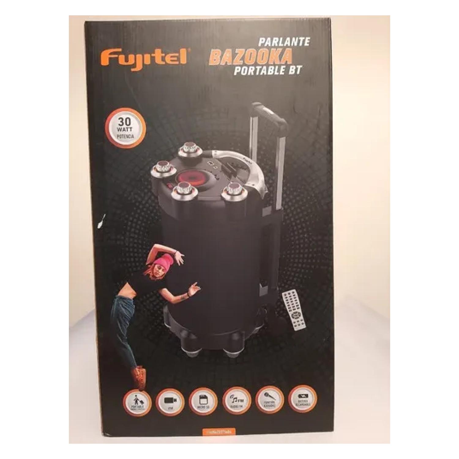 PARLANTE BAZOOKA PORTATIL BT USB 30W CONTROL REMOTO FUJITEL - 2