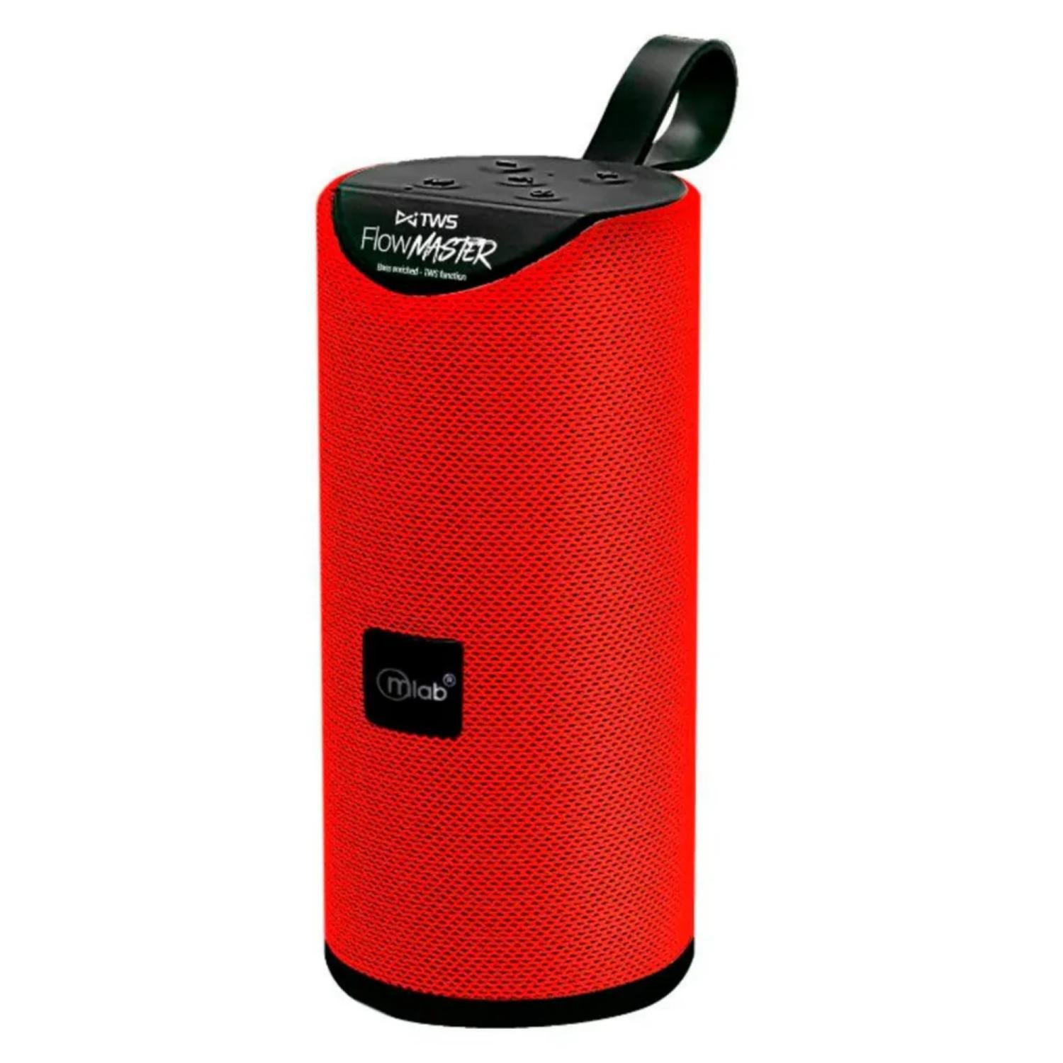 PARLANTE BLUETOOTH 20W RECARGABLE EN COLOR ROJO FLOW MASTER 8858 MLAB - 1