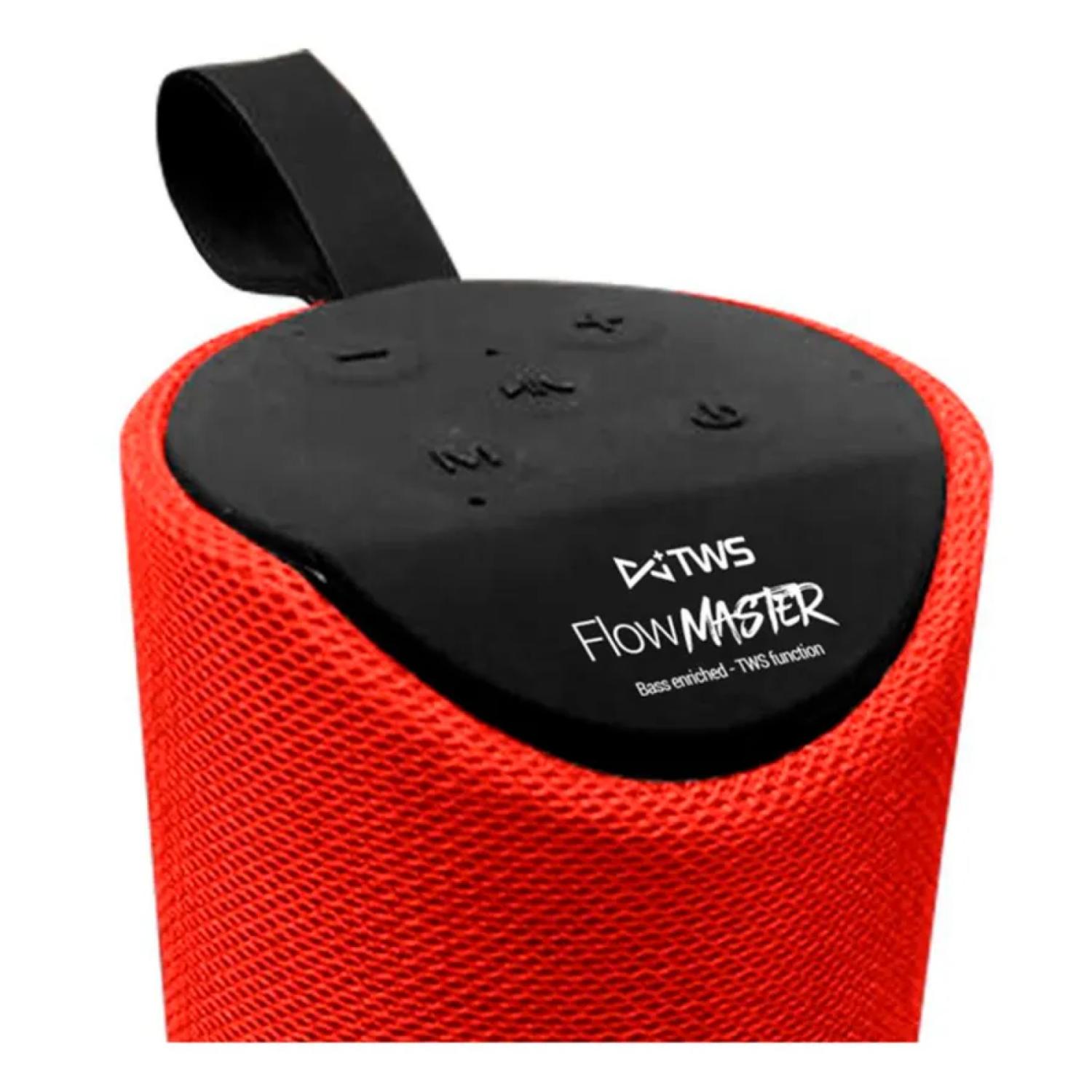PARLANTE BLUETOOTH 20W RECARGABLE EN COLOR ROJO FLOW MASTER 8858 MLAB - 2