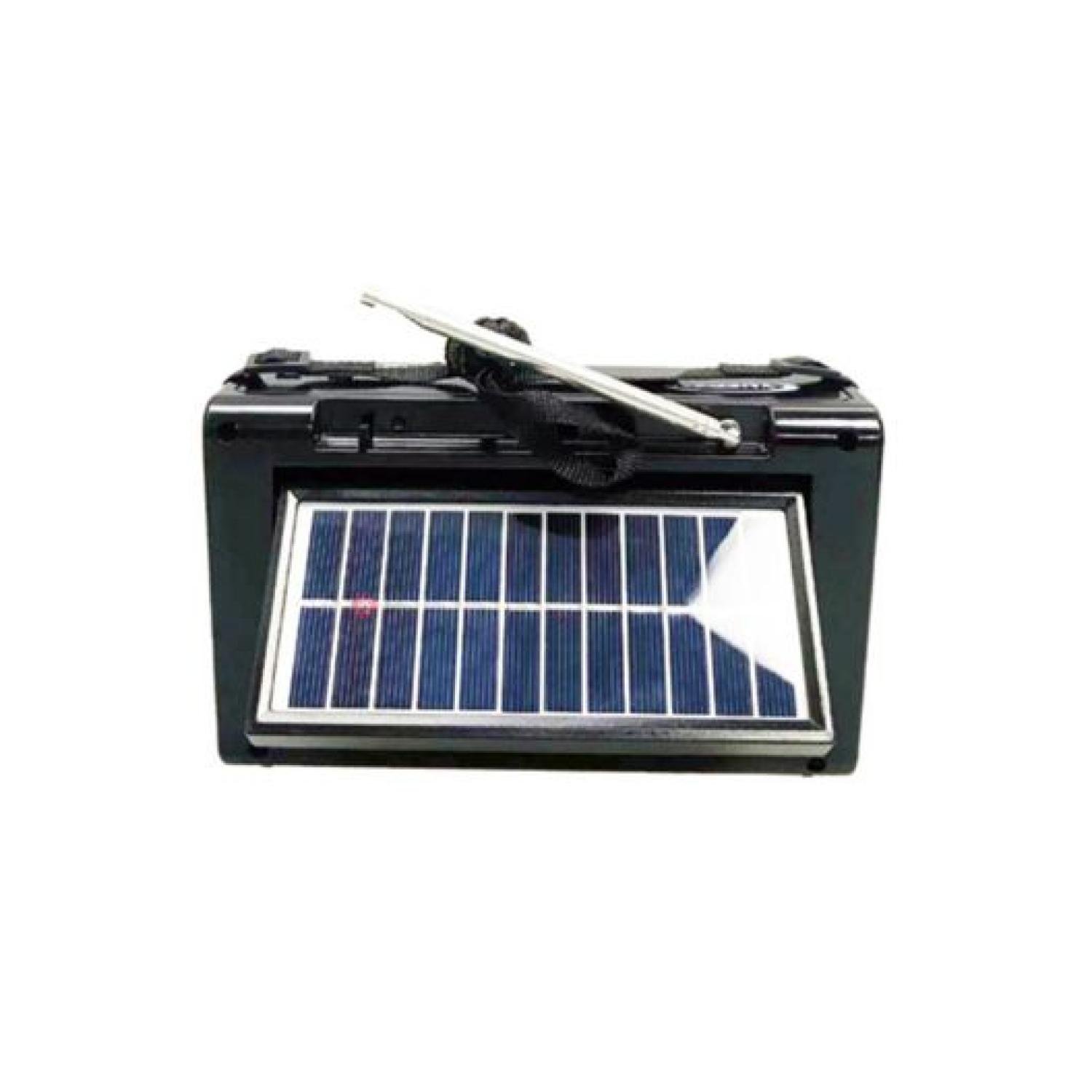RADIO PORTATIL PANEL SOLAR LED USB AM SW FM EN COLOR NEGRO TECNOLAB - 2