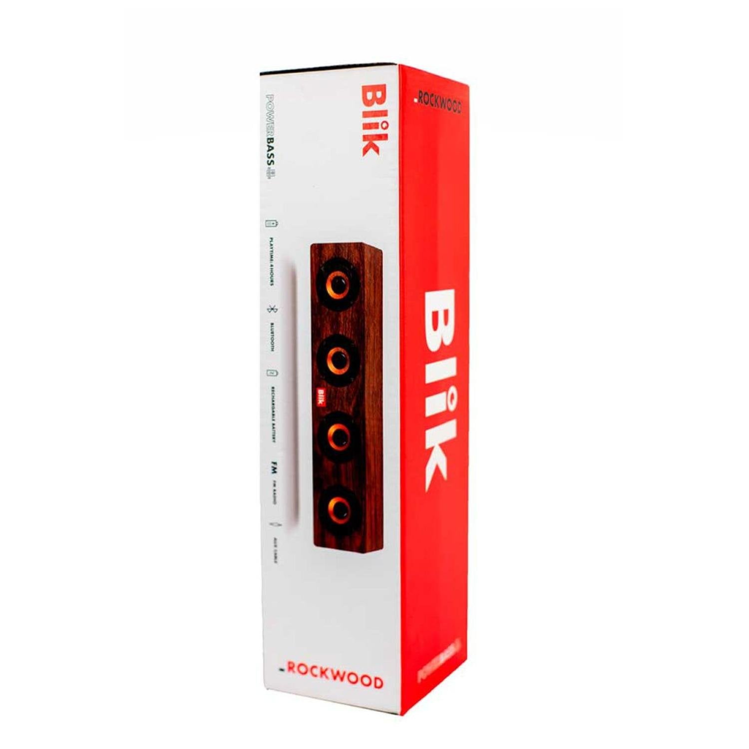 PARLANTE BLUETOOTH 20W USB RADIO EN COLOR CAFE ROCKWOOD BLIK - 4
