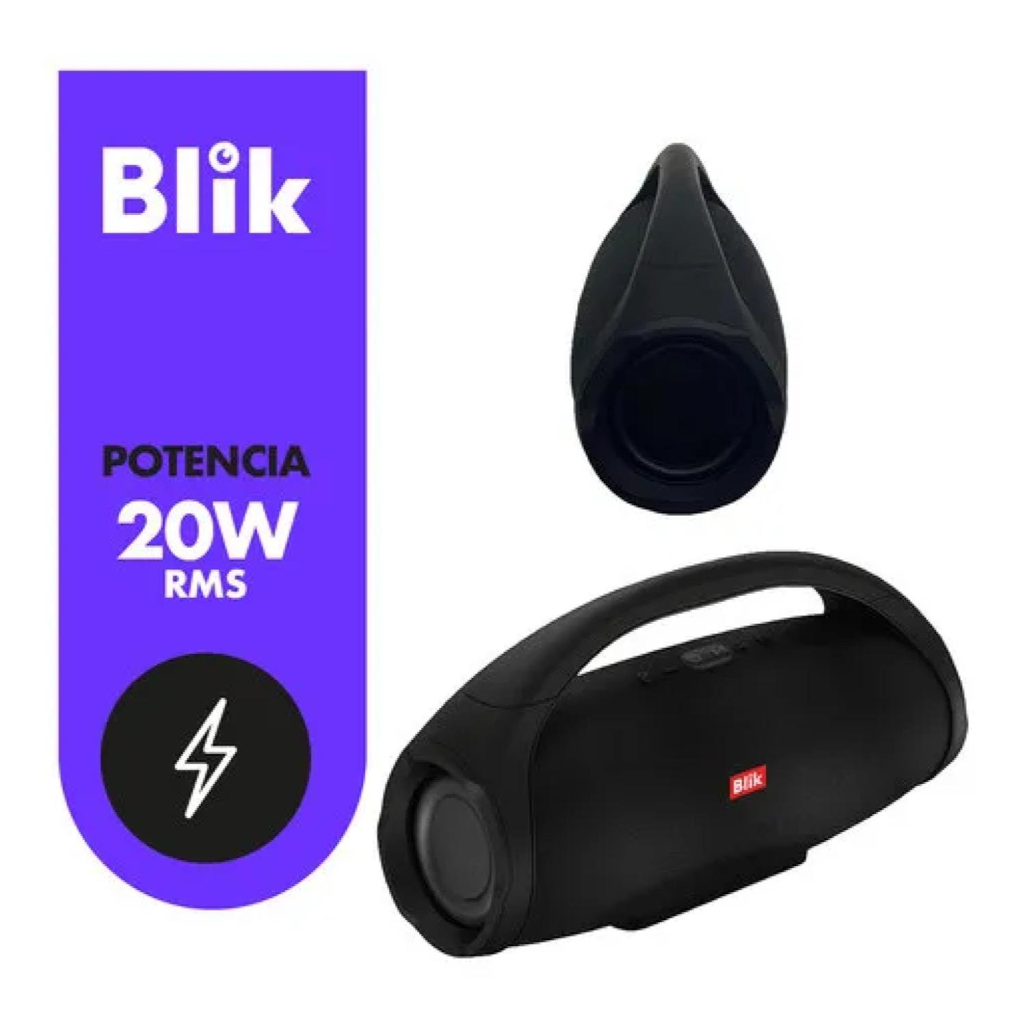PARLANTE BLUETOOTH 20W PORTATIL EN COLOR NEGRO BOOSTER2 BLIK - 4
