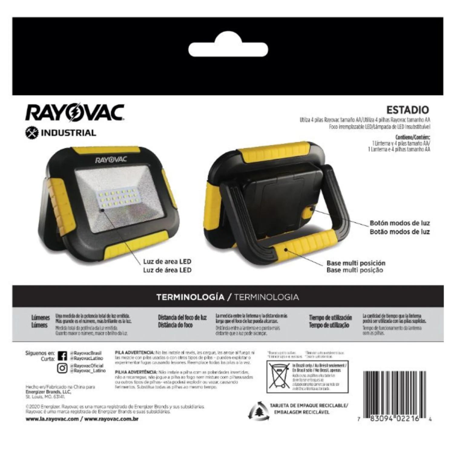LINTERNA ESTADIO 750 LUMENES 21 LEDS LUZ FRIA RAYOVAC - 3