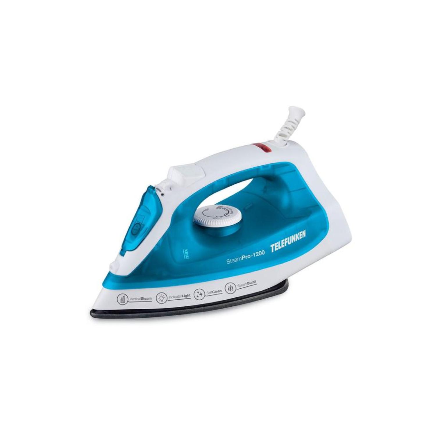 PLANCHA A VAPOR 1200W 210ML CELESTE STEAMPRO 1200 TELEFUNKEN - 1