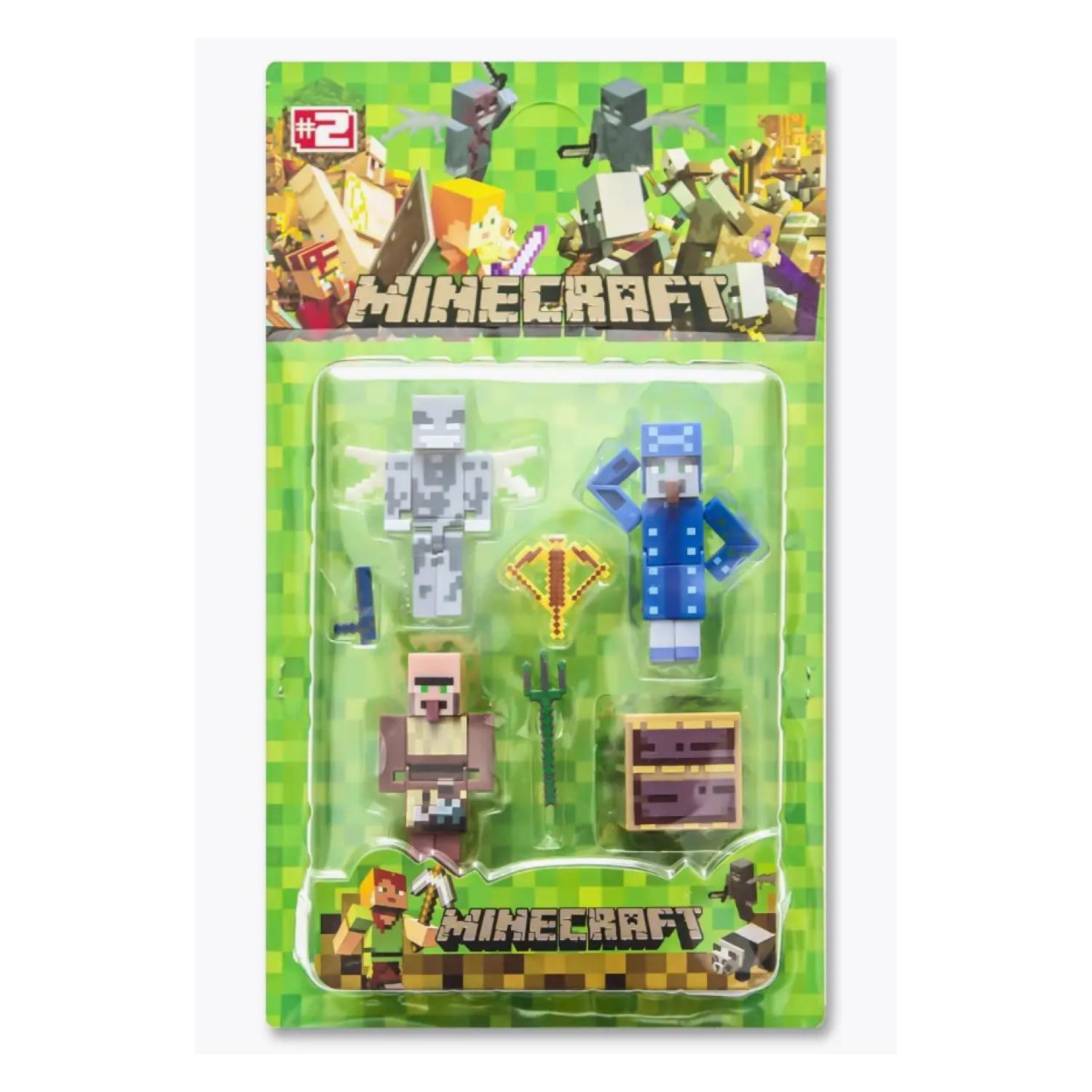 JUGUETE FIGURAS SET MINECRAFT CUBE 4 4 PIEZAS ACCESORIOS - 1