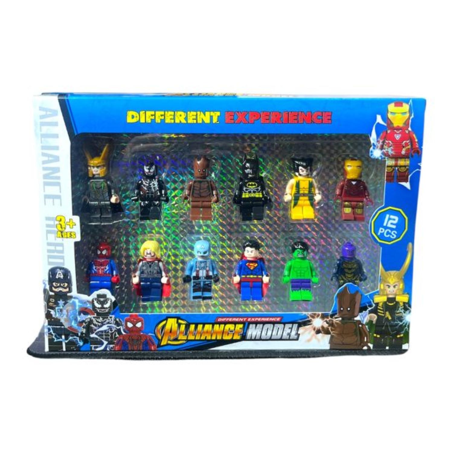 JUGUETE SET 12 FIGURAS 7CM AVENGERS BLOQUES INFANTIL - 1