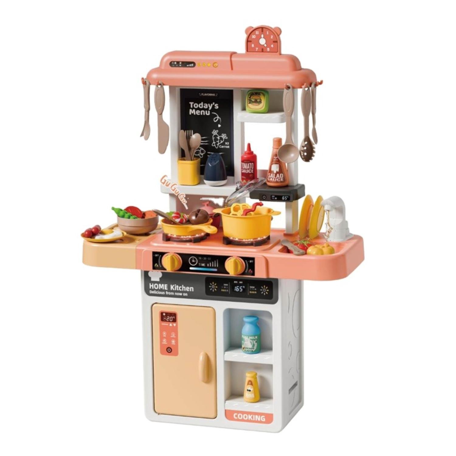 JUGUETE COCINA 43 PIEZAS 68CM INTERACTIVA CORAL INFANTIL - 1