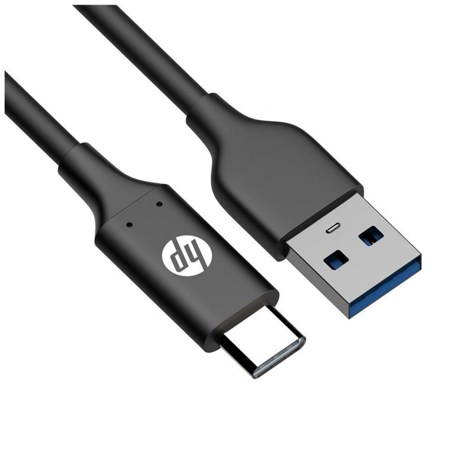 CABLE DE CARGA USB A USB C 1MT NEGRO DHC-TC102 HP - 2