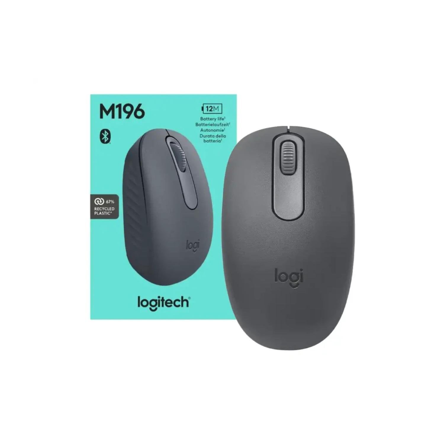 MOUSE INALAMBRICO BLUETOOTH 3B 1000DPI NEGRO M196 LOGITECH - 1