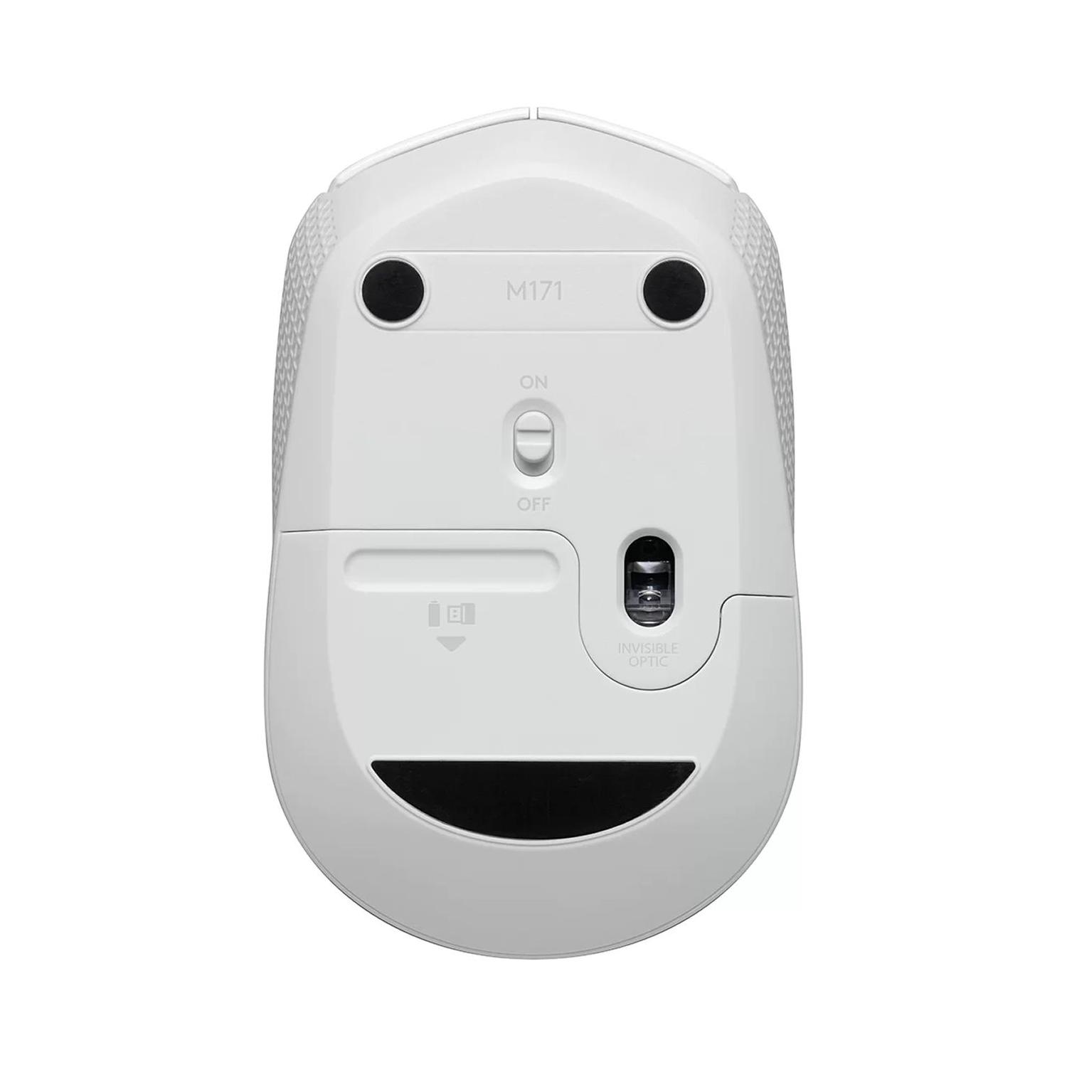 MOUSE INALAMBRICO USB PEQUEÑO OFICINA M170 BLANCO LOGITECH - 4
