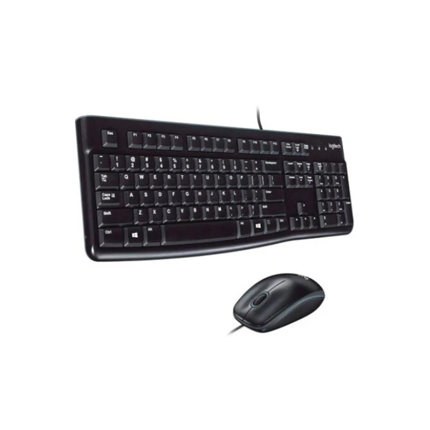 KIT TECLADO Y MOUSE USB ALAMBRICOS NEGRO MK120 - 2