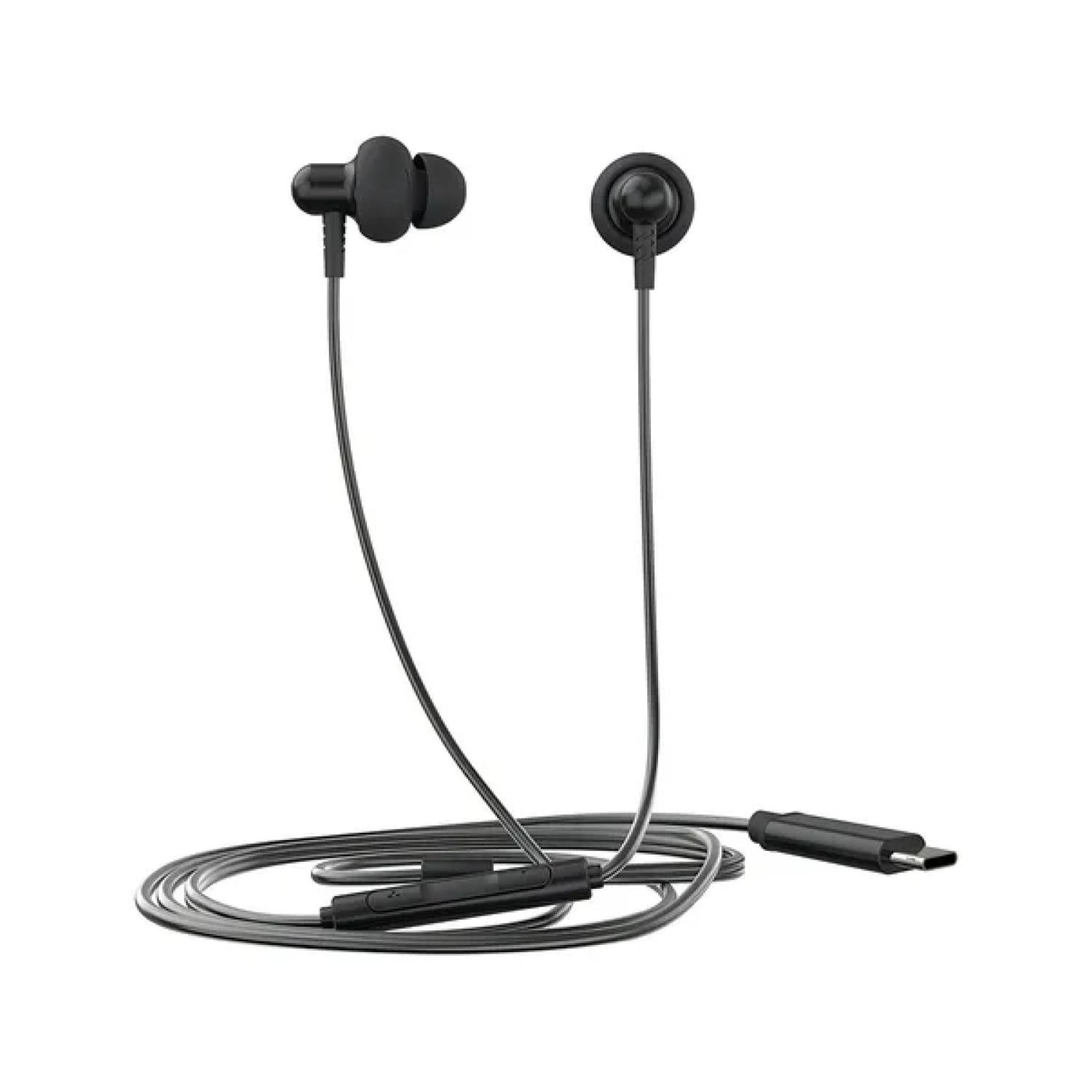 AUDIFONOS ALAMBRICOS MANOS LIBRES USB C NEGRO DHH-1126 HP - 1