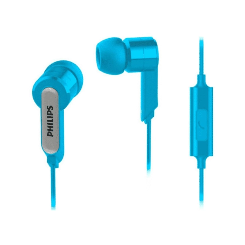 AUDIFONOS MANOS LIBRES JACK 3.5 CELESTE SHE1405 PHILIPS - 1