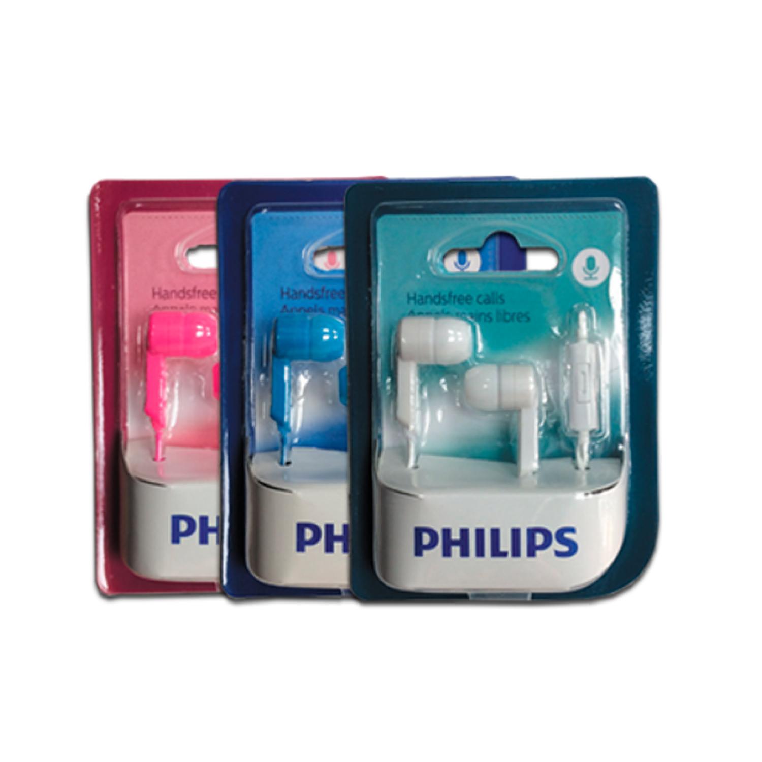 AUDIFONOS MANOS LIBRES JACK 3.5 CELESTE SHE1405 PHILIPS - 2
