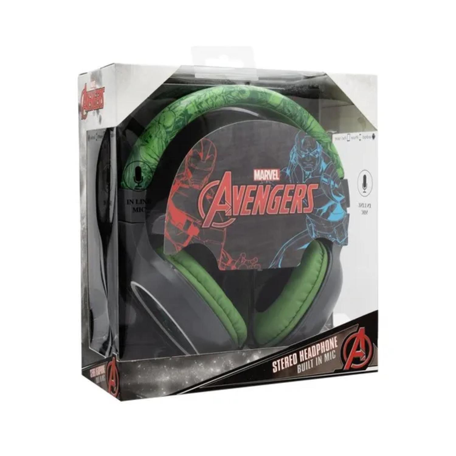 AUDIFONOS ALAMBRICOS OVEREAR HULK INFANTIL AVENGERS TEEN - 3