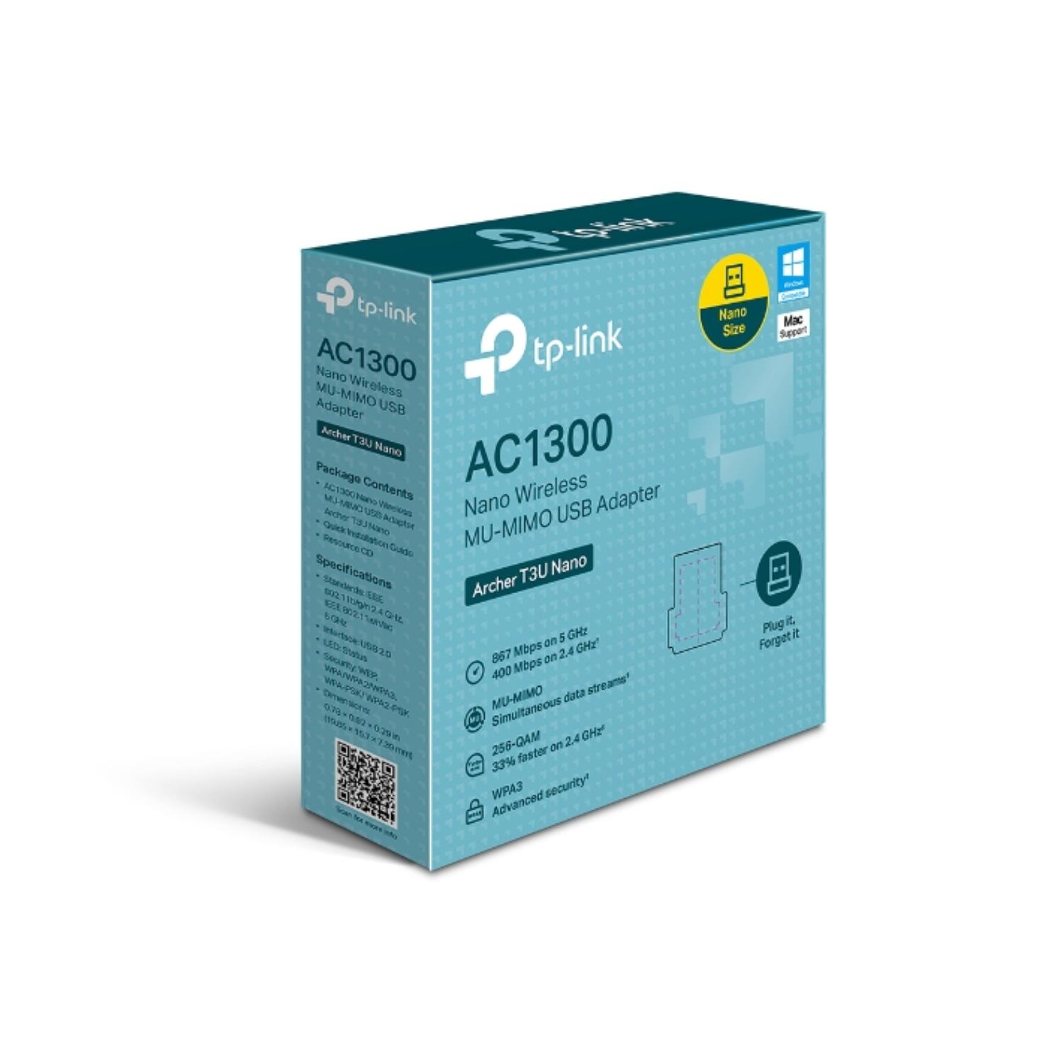 ADAPTADOR WIFI NANO USB 600MBPS ARCHER T3U NANO TP-LINK - 3