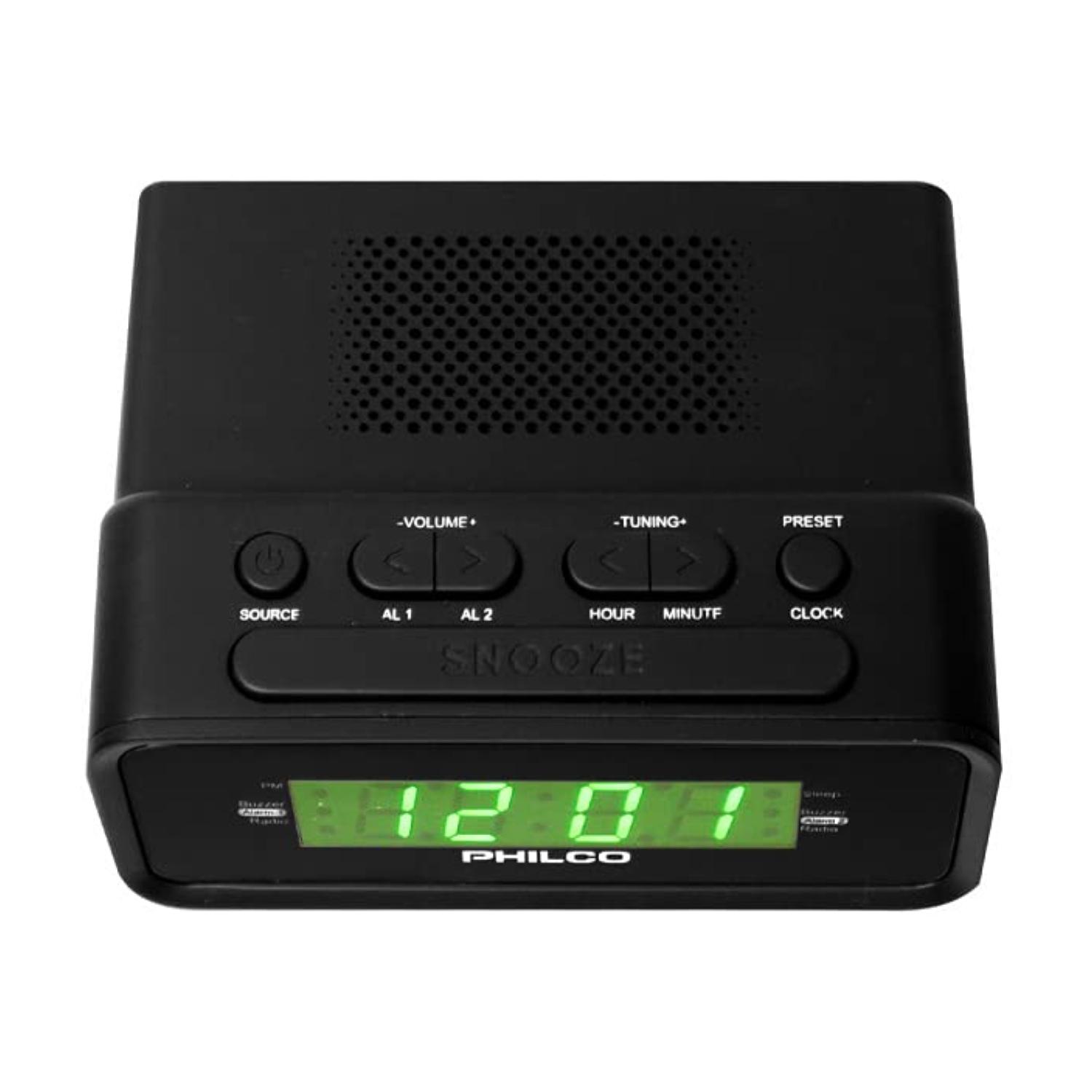 RADIO FM RELOJ DIGITAL ALARMA NEGRO C1006G PHILCO - 2