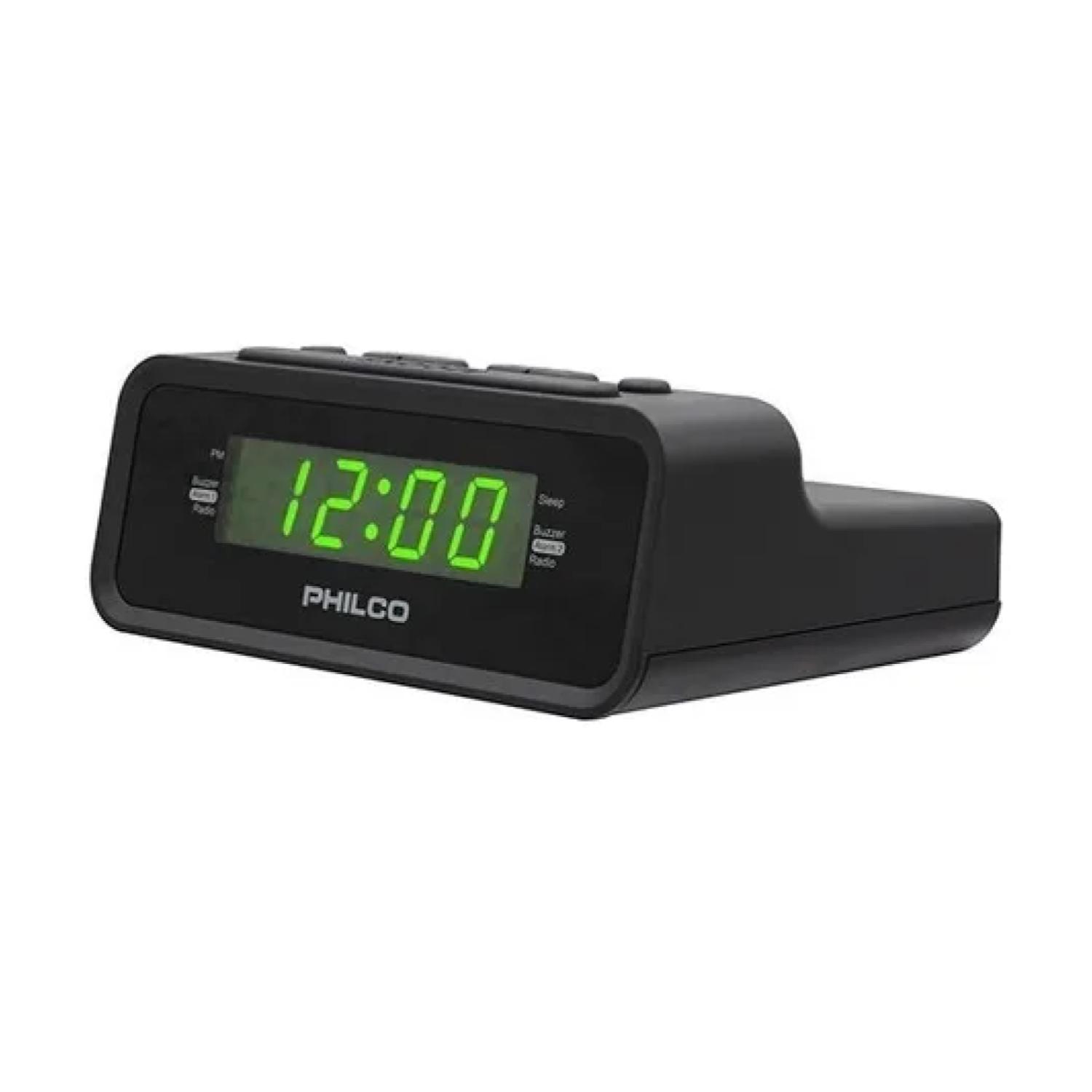 RADIO FM RELOJ DIGITAL ALARMA NEGRO C1006G PHILCO - 3
