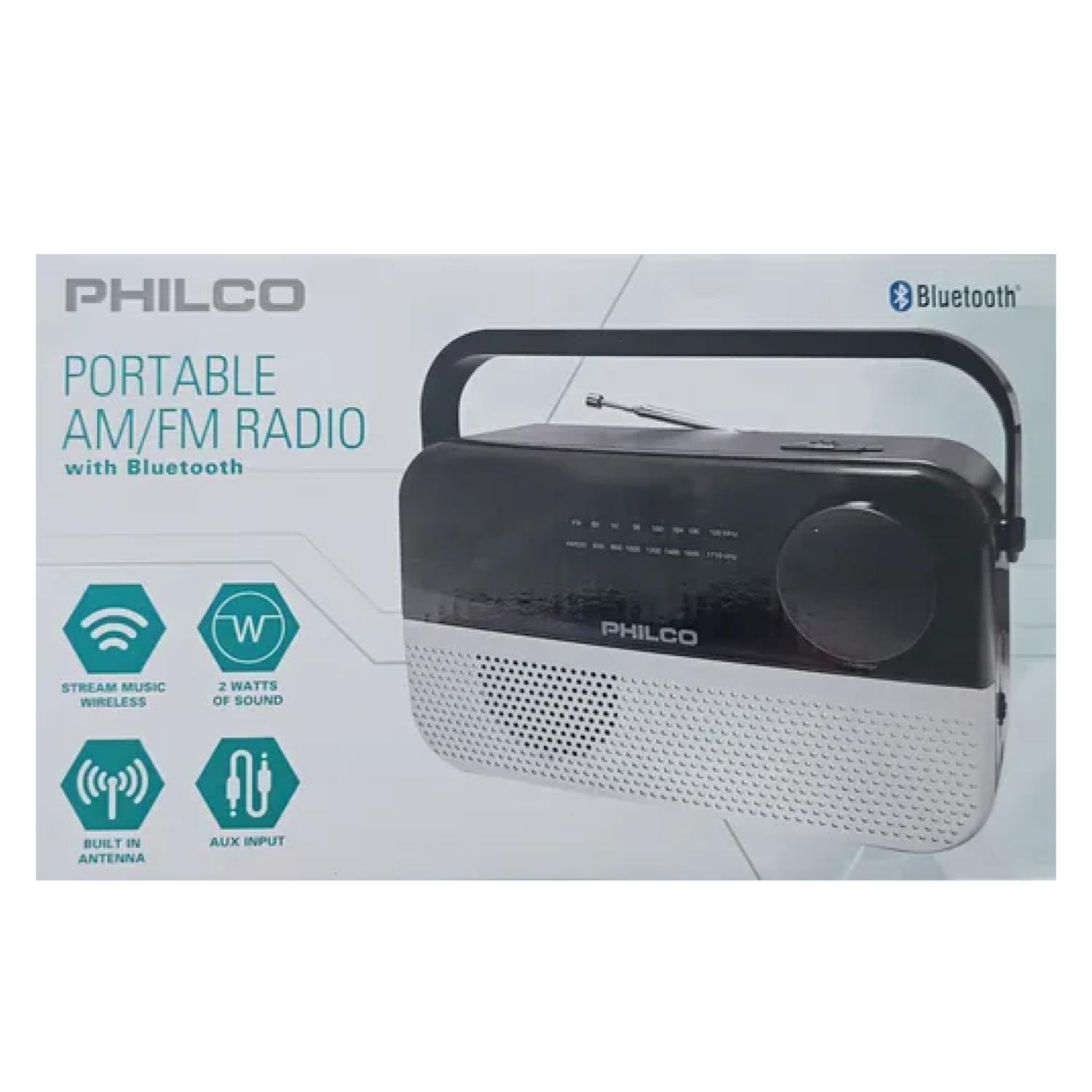 RADIO PORTATIL AM FM BLUETOOTH AUX NEGRO CR220B PHILCO - 2