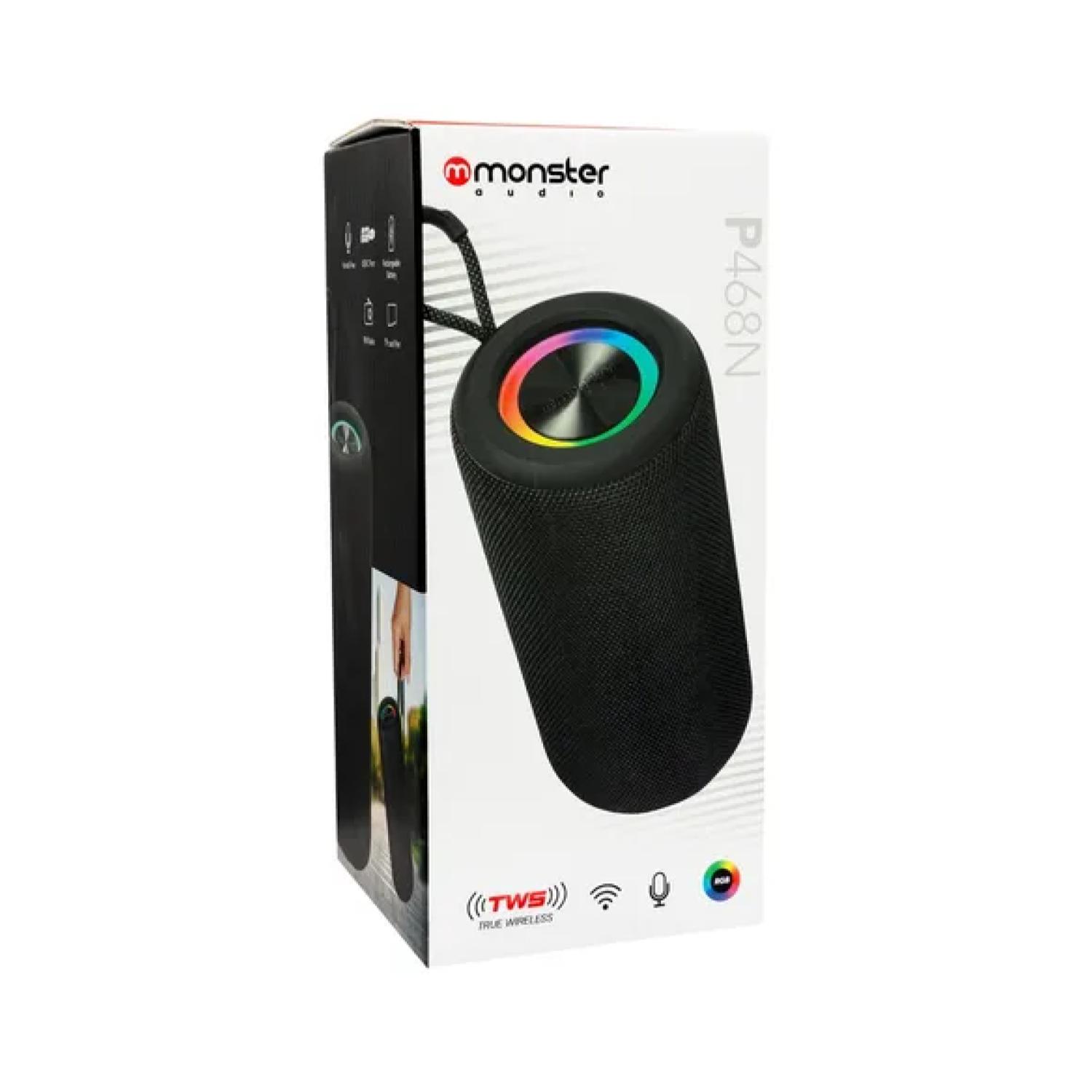 PARLANTE BLUETOOTH TWS PORTATIL 10W NEGRO P468 MONSTER AUDIO - 4