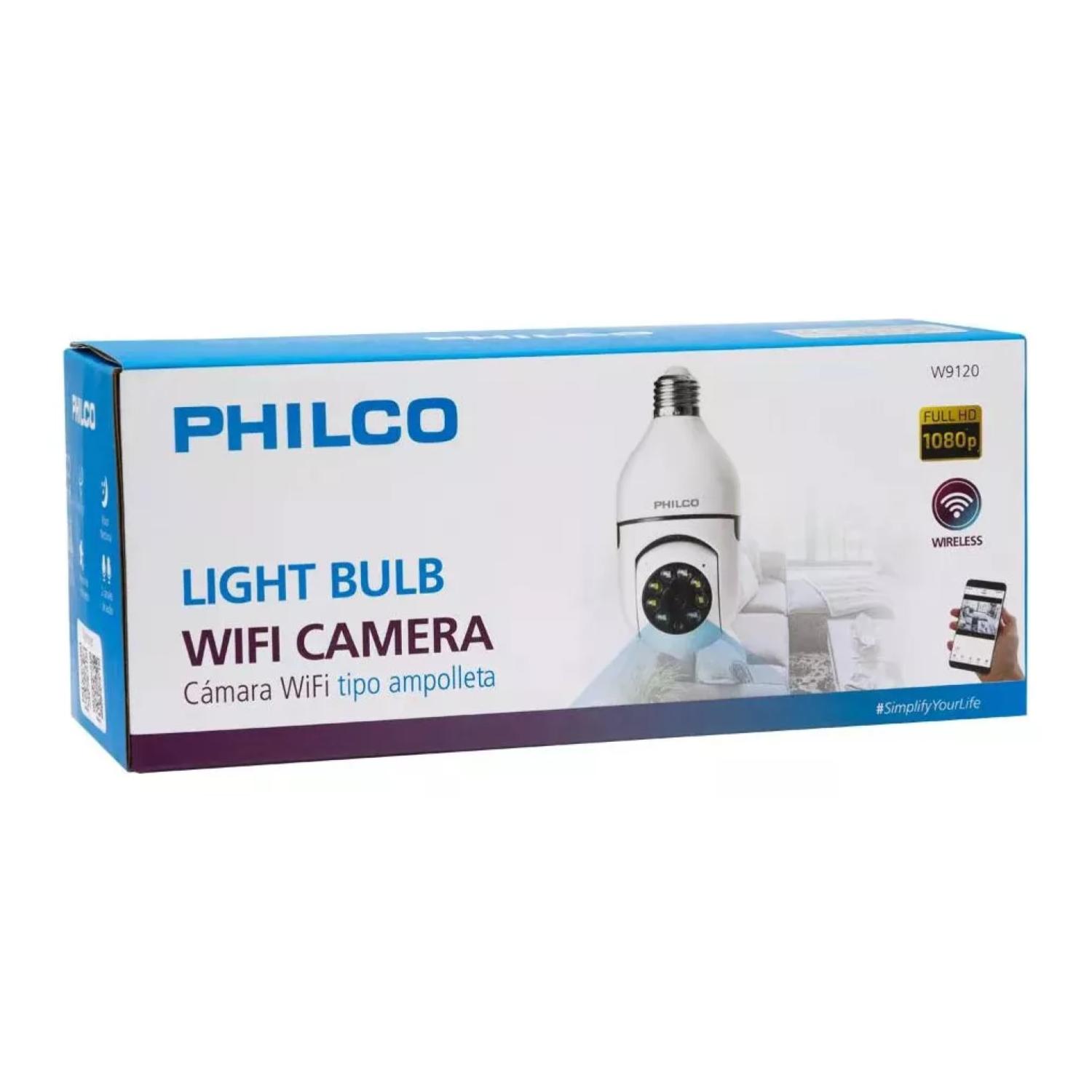 CAMARA DE SEGURIDAD WIFI TIPO AMPOLLETA VN HD CW9120 PHILCO - 4