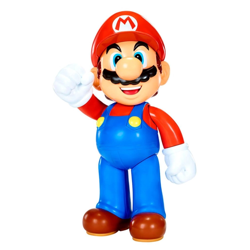 JUGUETE FIGURA GRANDE SUPER MARIO 50CM AZUL ROJO - 2