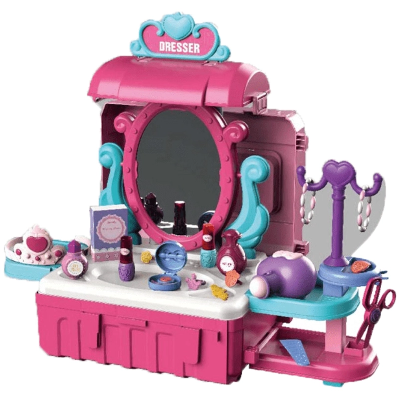 JUGUETE SET MALETA COSMETIQUERO 38 PIEZAS 3 EN 1 ROSADO INFANTIL - 2