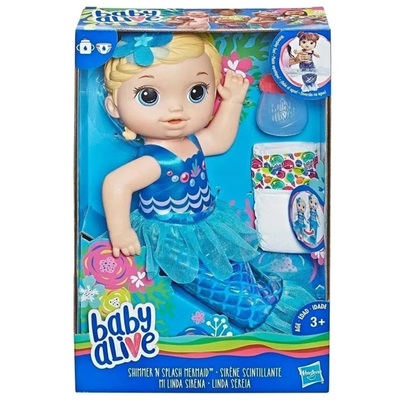 JUGUETE MUÑECA SIRENA RUBIA INFANTIL BABY ALIVE HASBRO - 3