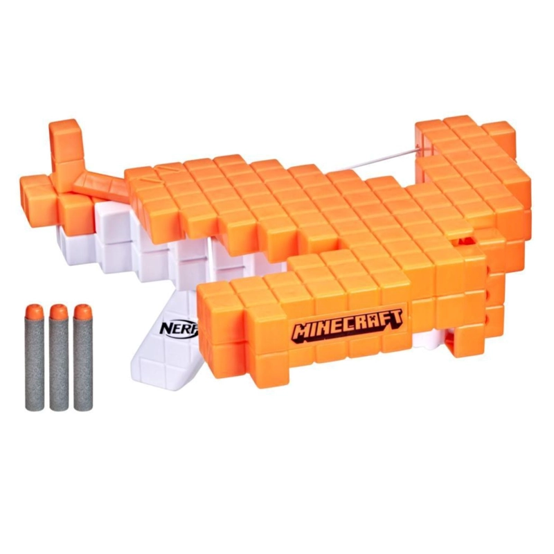 JUGUETE NERF MINECRAFT BALLESTA PILLAGERS NARANJA HASBRO - 1
