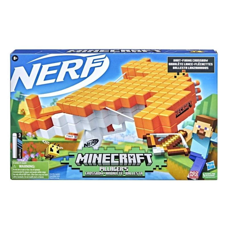 JUGUETE NERF MINECRAFT BALLESTA PILLAGERS NARANJA HASBRO - 4