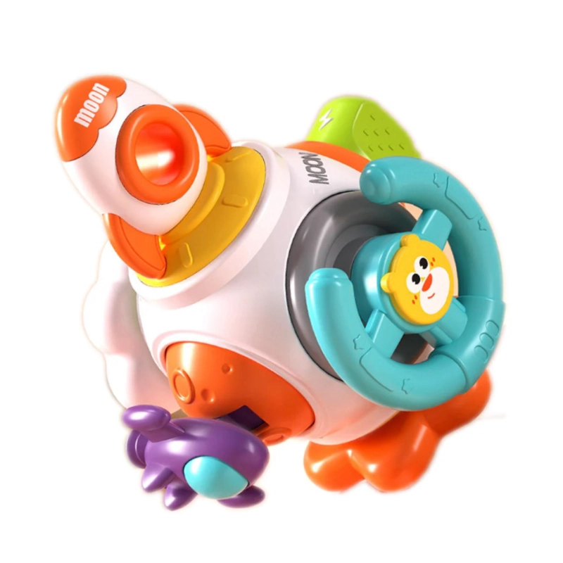JUGUETE COHETE DIDACTICO CON VOLANTE PARA BEBE INTERACTIVO - 1