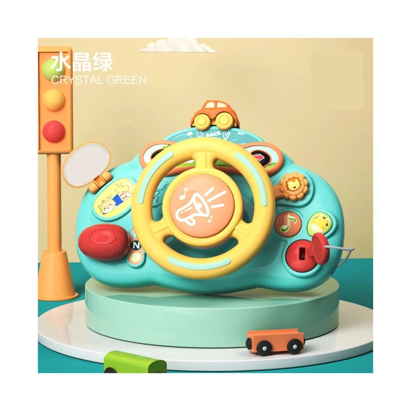 JUGUETE SIMULADOR VOLANTE INTERACTIVO SONIDO AZUL INFANTIL - 3