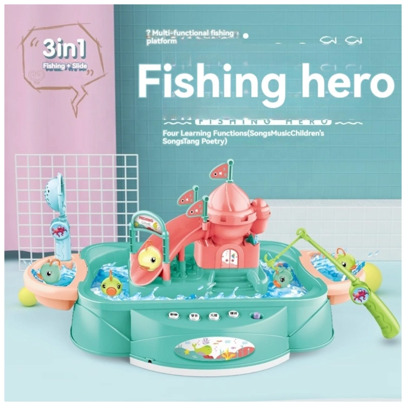 JUGUETE DE PESCA ELECTRONICO CON AGUA Y SONIDOS INFANTIL - 3