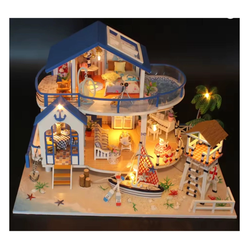 JUGUETE CASA DE PLAYA DE MUÑECAS ROMPECABEZAS 3D INFANTIL - 4