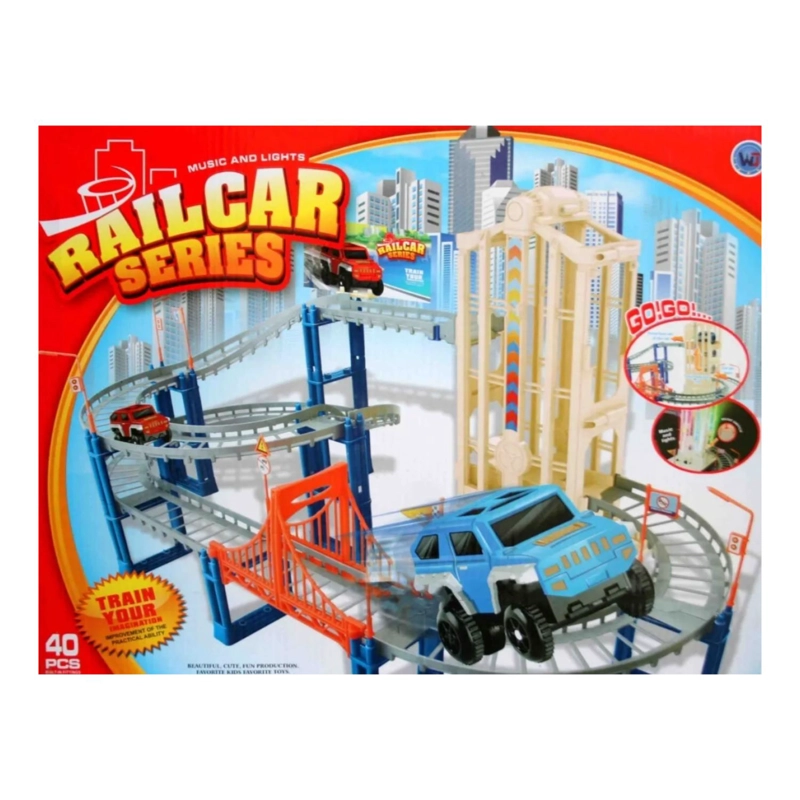 JUGUETE PISTA MAGICA CON AUTO ACCESORIOS 40 PIEZAS INFANTIL - 1