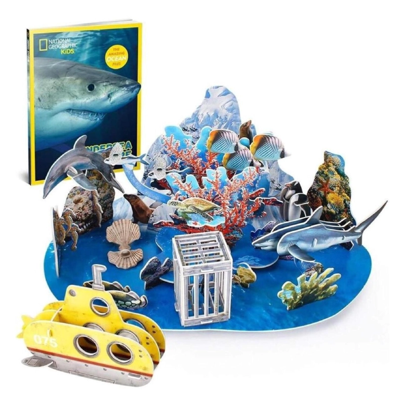 JUGUETE ROMPECABEZAS 3D VIDA SUBMARINA 63 PIEZAS INFANTIL - 1