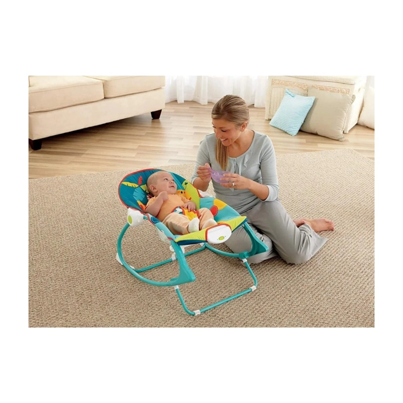 SILLA MECEDORA INTERACTIVA CON SONIDOS AZUL INFANTIL - 2