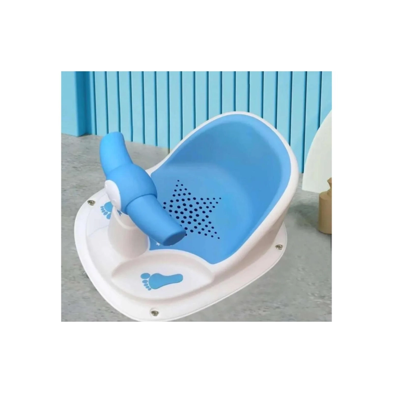 SILLA DE DUCHA PARA BEBES ASIENTO BAÑO BLANCO CELESTE INFANTIL - 2