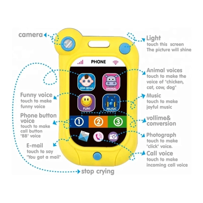 JUGUETE TELEFONO SMARTPHONE INTERACTIVO NIÑOS CON SONIDOS - 4