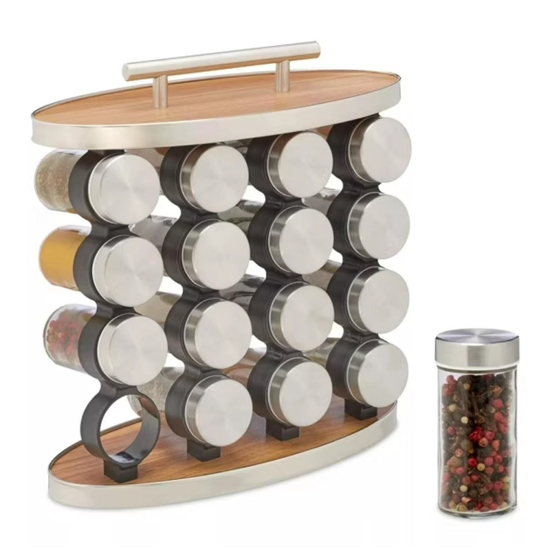 SET DE CONDIMENTERO 16 PIEZAS 29X28CM ESPECIERO PARA COCINA - 1