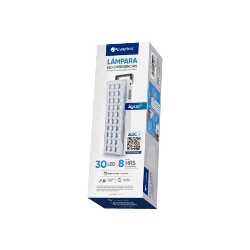 LAMPARA DE EMERGENCIA 30LED 120LM 5W BLANCO 7658 POWERLAB - 3