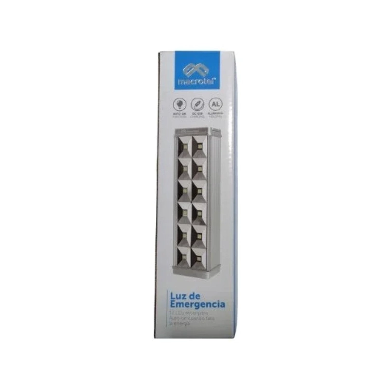 LAMPARA DE EMERGENCIA 12LED 150LM 3W RECARGABLE MACROTEL - 2